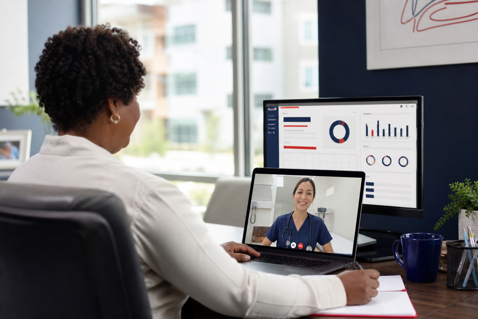 APP recruitment manager interviewing a nurse practitioner candidate for an APP workforce strategy