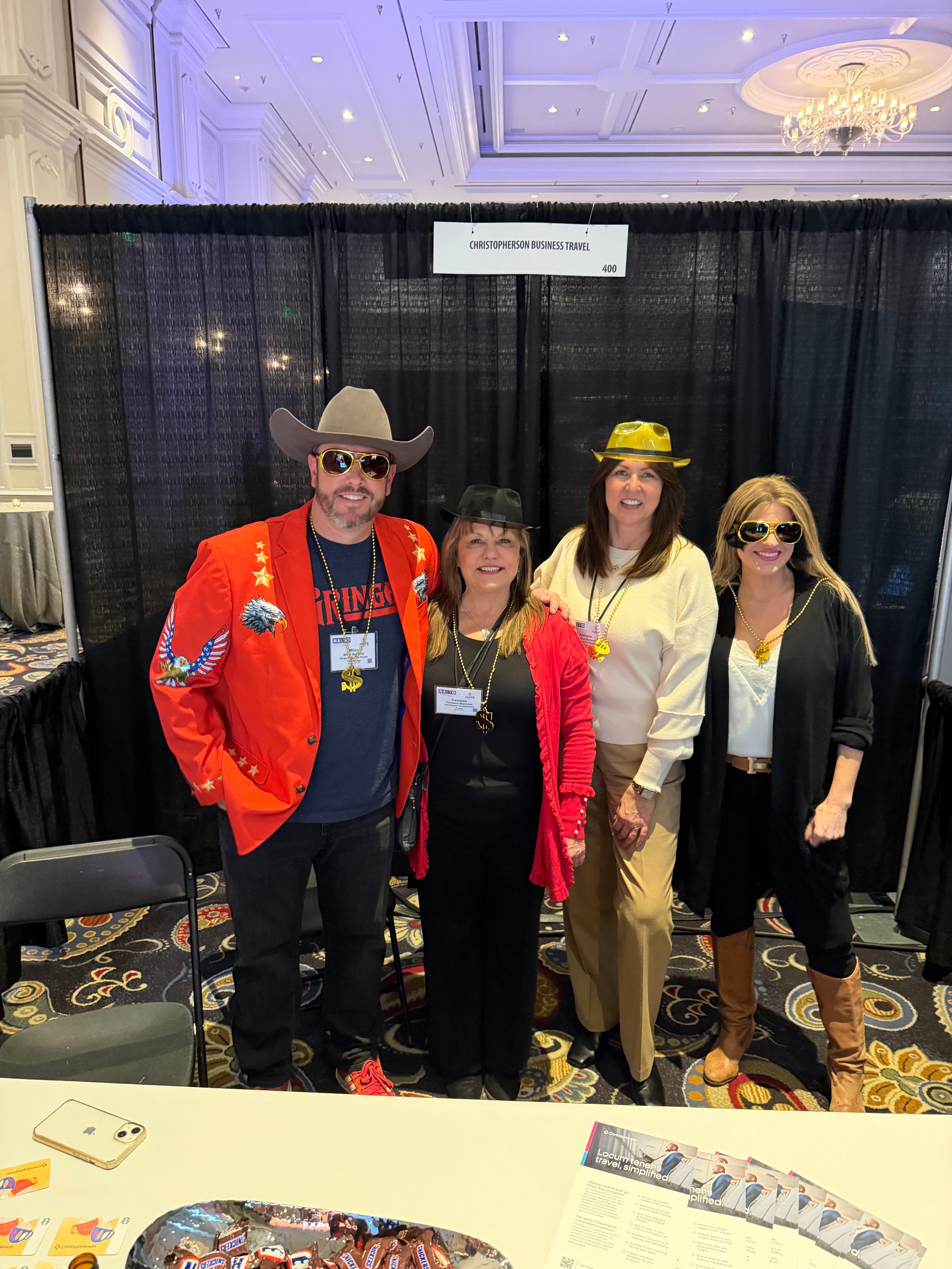 Ringo team engaging with healthcare staffing professionals at NALTO Booth 403, showcasing vendor-neutral healthcare workforce management solutions.