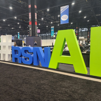 rsnai hashtag sign at RSNA